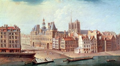 Place de Greve in 1750 by Nicolas Raguenet